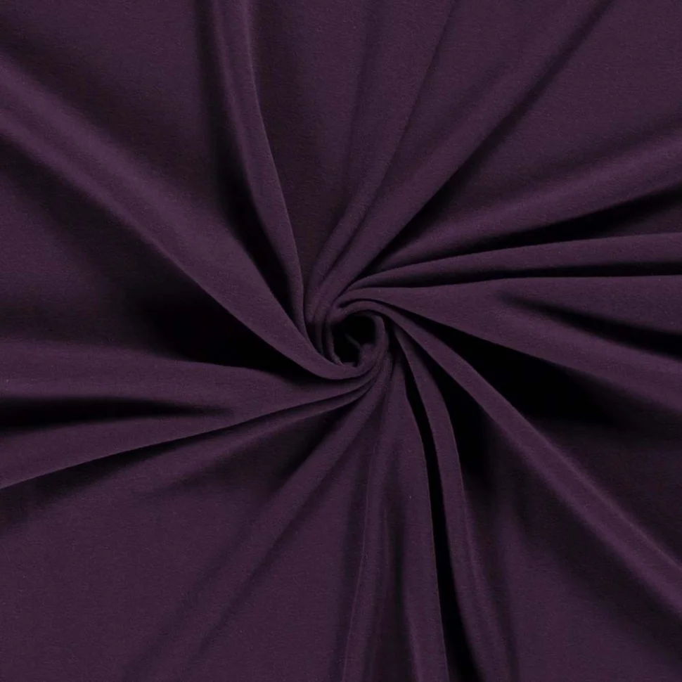 Tissu Sweat envers doudou uni Violet