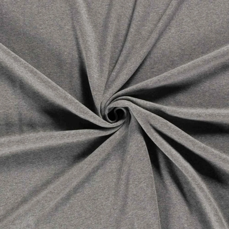 Tissu Sweat envers molletonné CosyMood uni Gris