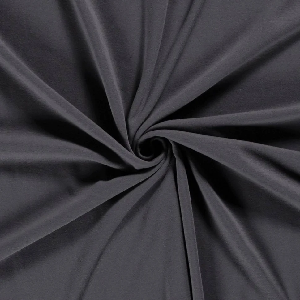 Tissu Polaire des Alpes uni Gris foncé
