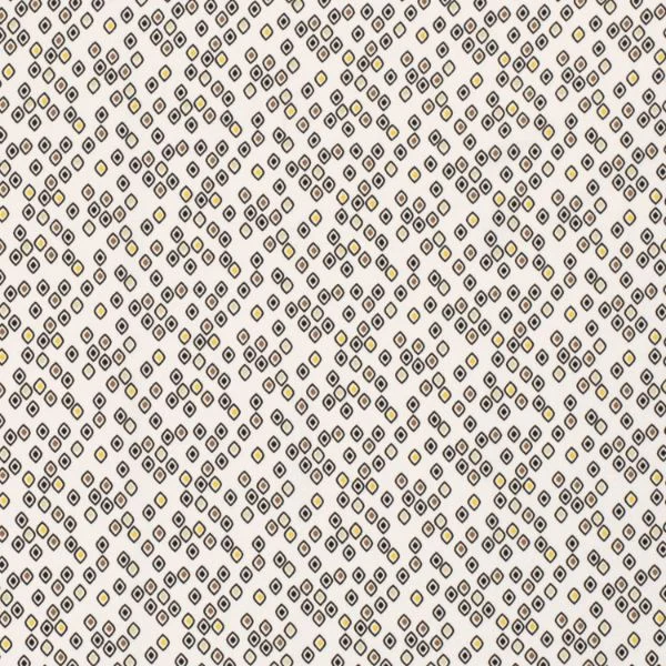 Tissu Viscose imprimé Diamonds sur fond Blanc