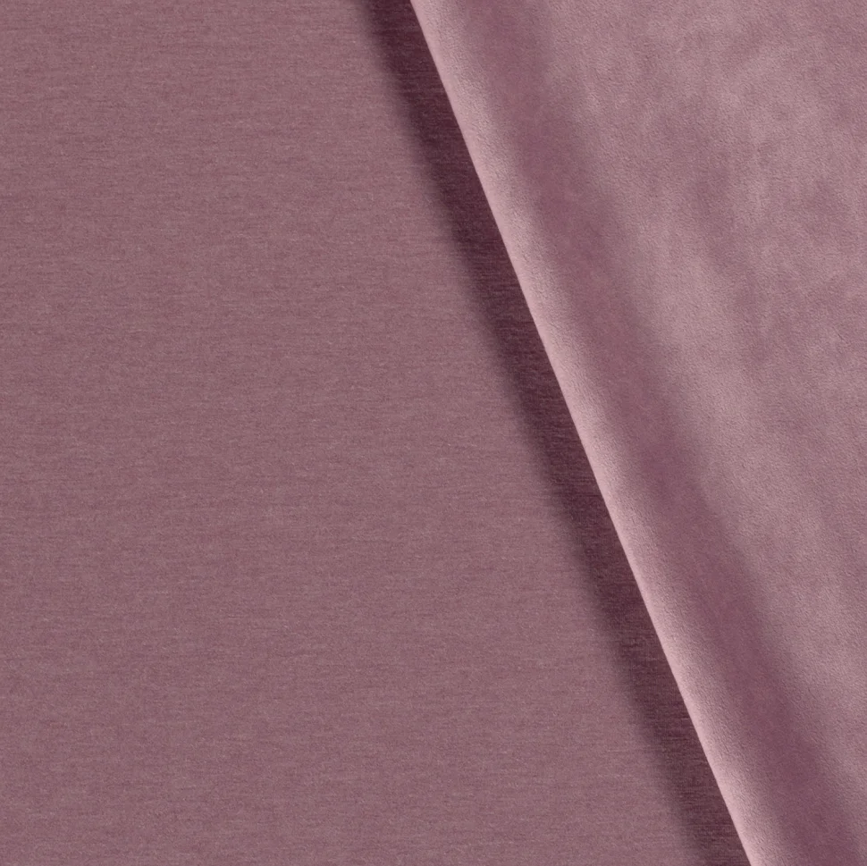 Tissu Jersey Polyviscose envers velours tout doux Vieux rose