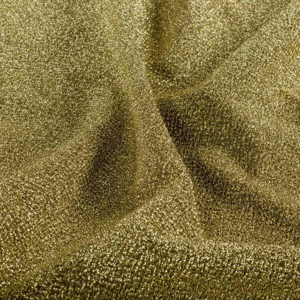 Tissu Jersey Lurex Livia extensible pailleté uni Doré