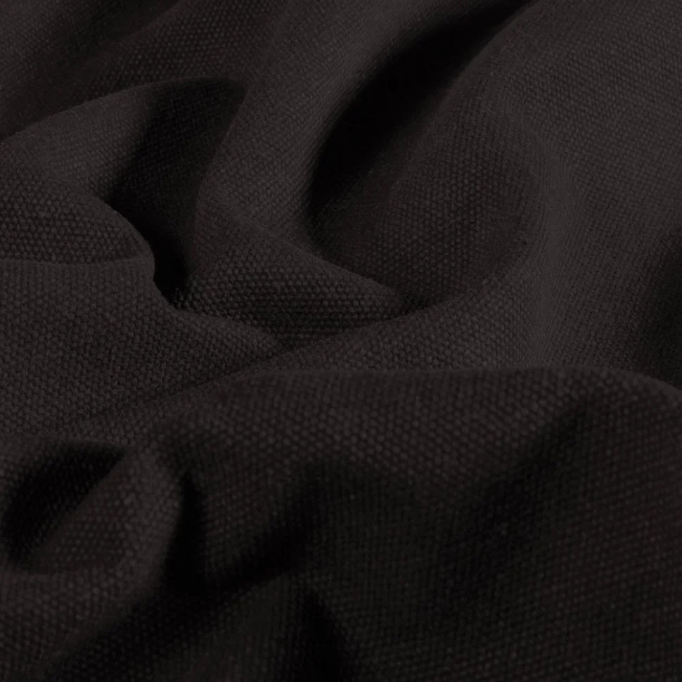 Tissu Toile Canvas d'ameublement uni Noir