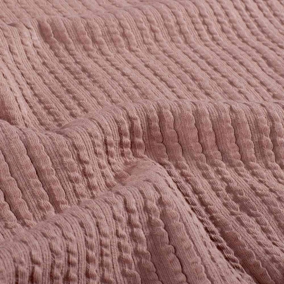 Tissu Jersey Bord Côte stretch Romy uni Mauve clair