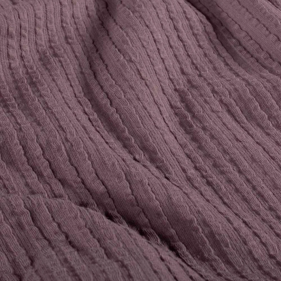 Tissu Jersey Bord Côte stretch Romy uni Mauve
