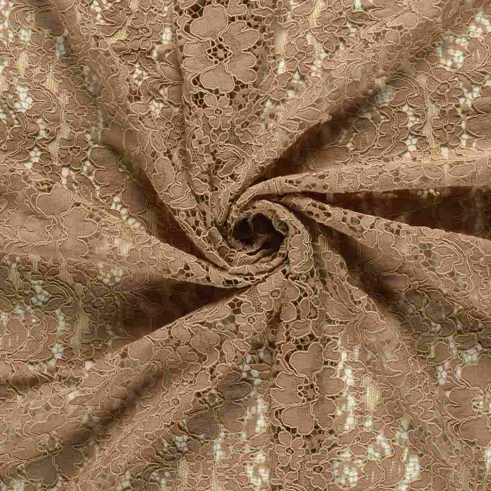 Tissu Dentelle lourde uni Saumon