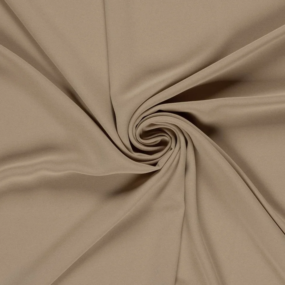 Tissu Crêpe stretch uni Beige