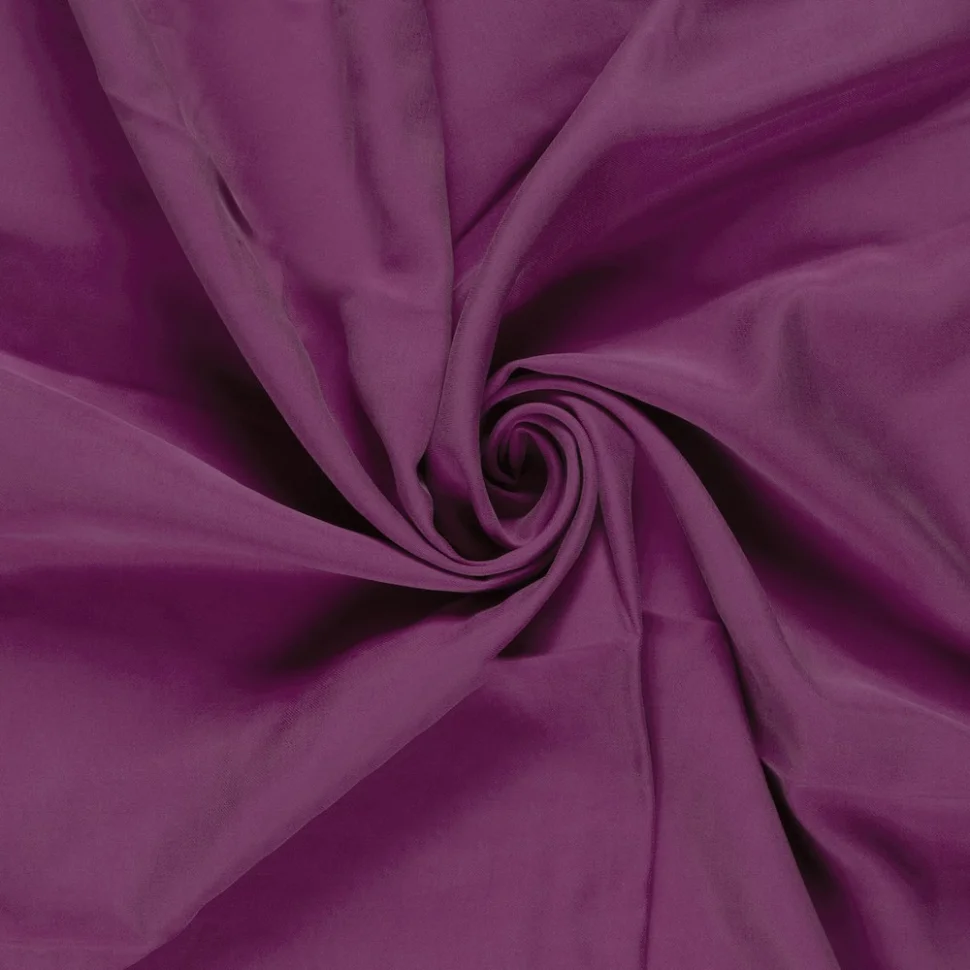 Tissu Viscose Twill extensible uni Pourpre