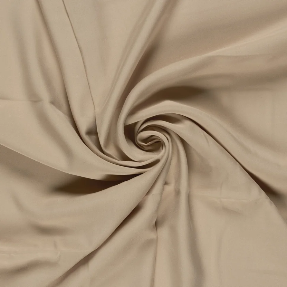 Tissu Viscose Twill extensible uni Beige sable