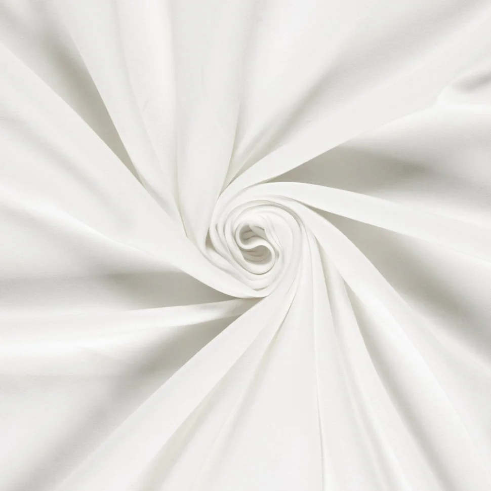 Tissu Jersey Coton épais uni Blanc cassé