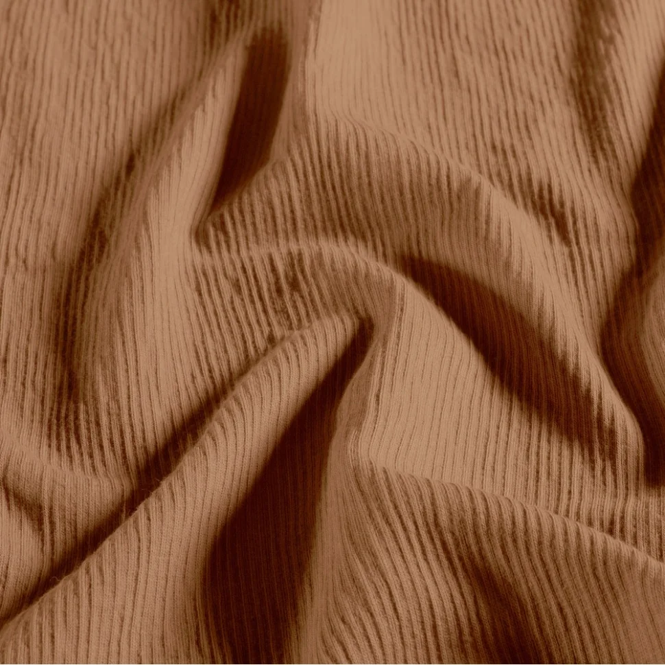 Tissu Maille ottoman aspect Crépon uni Camel
