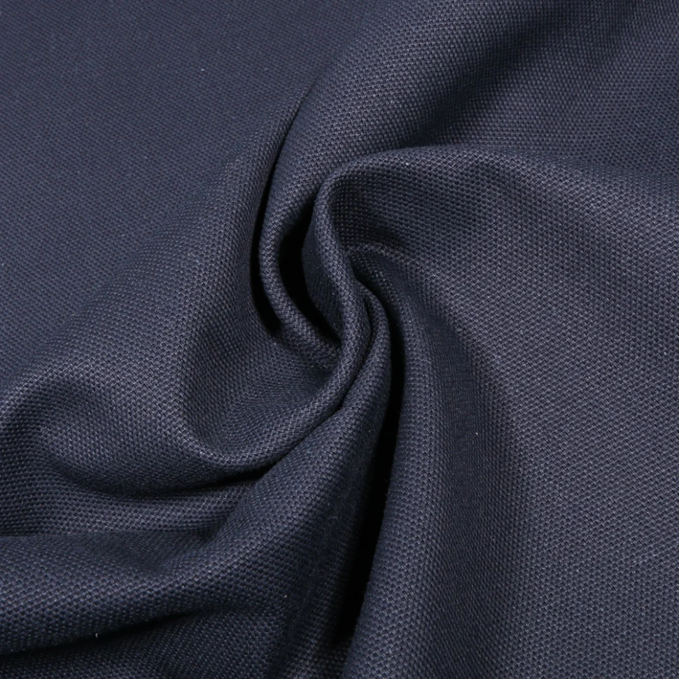Coupon Tissu Toile Coton Canvas uni Bleu marine - Coupon de 60 cm