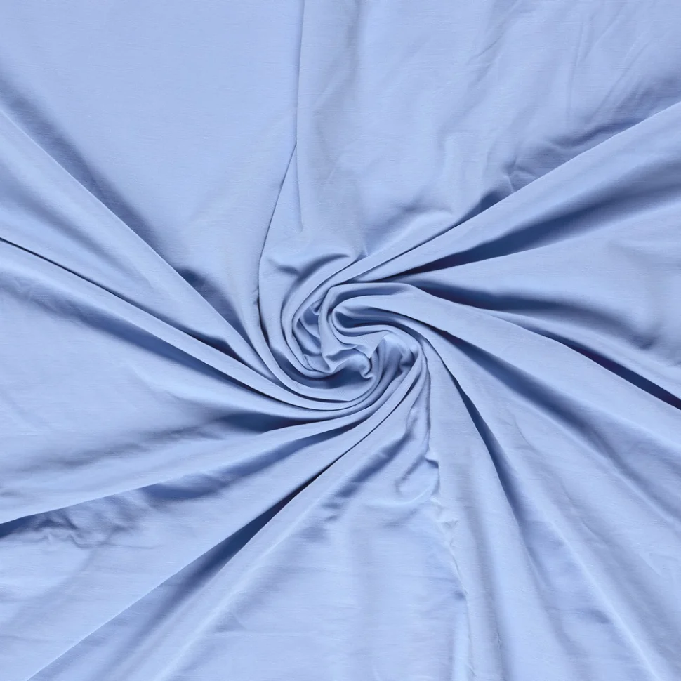 Tissu Jersey Viscose délavé uni Bleu turquoise