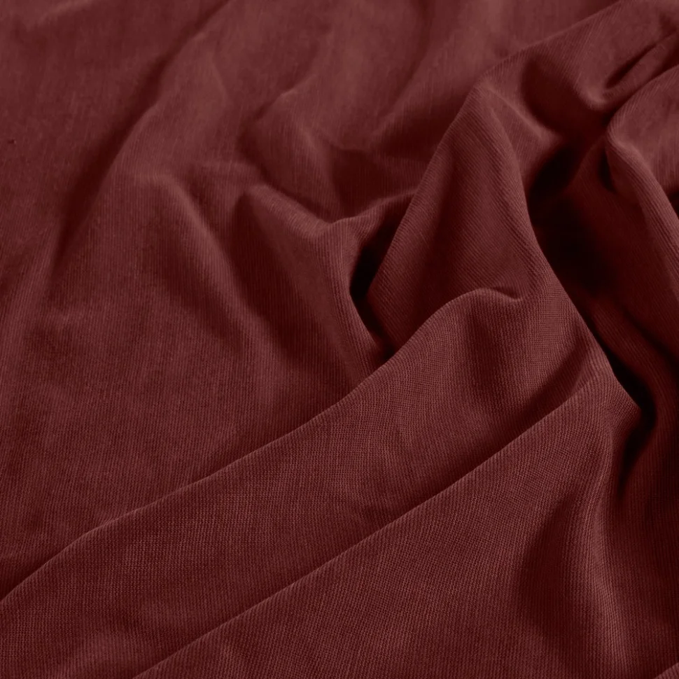 Tissu Jersey Viscose délavé uni Bordeaux