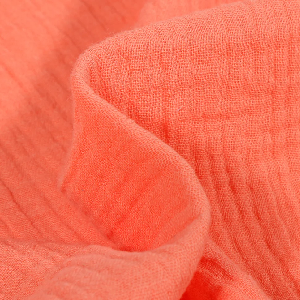 Tissu Double gaze de coton uni Melon