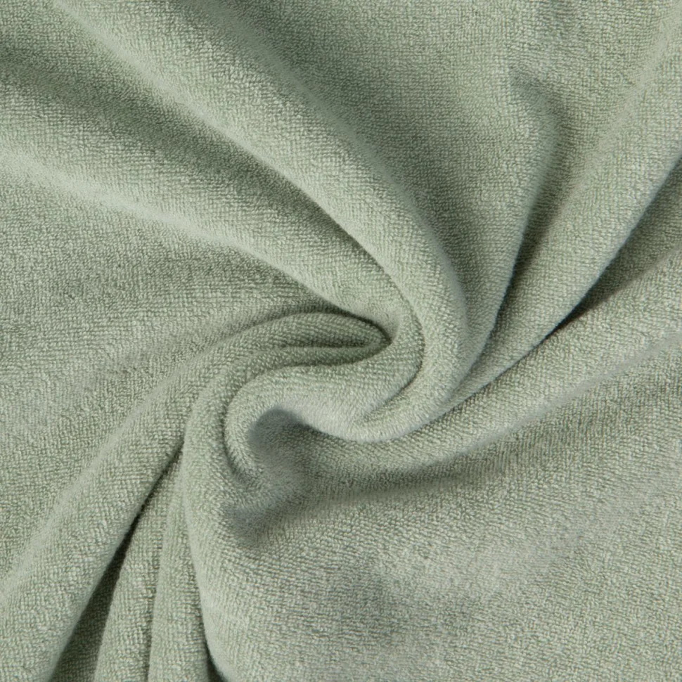 Coupon Tissu Jersey Velours Eponge Lua uni Vert amande - Coupon de 90 cm