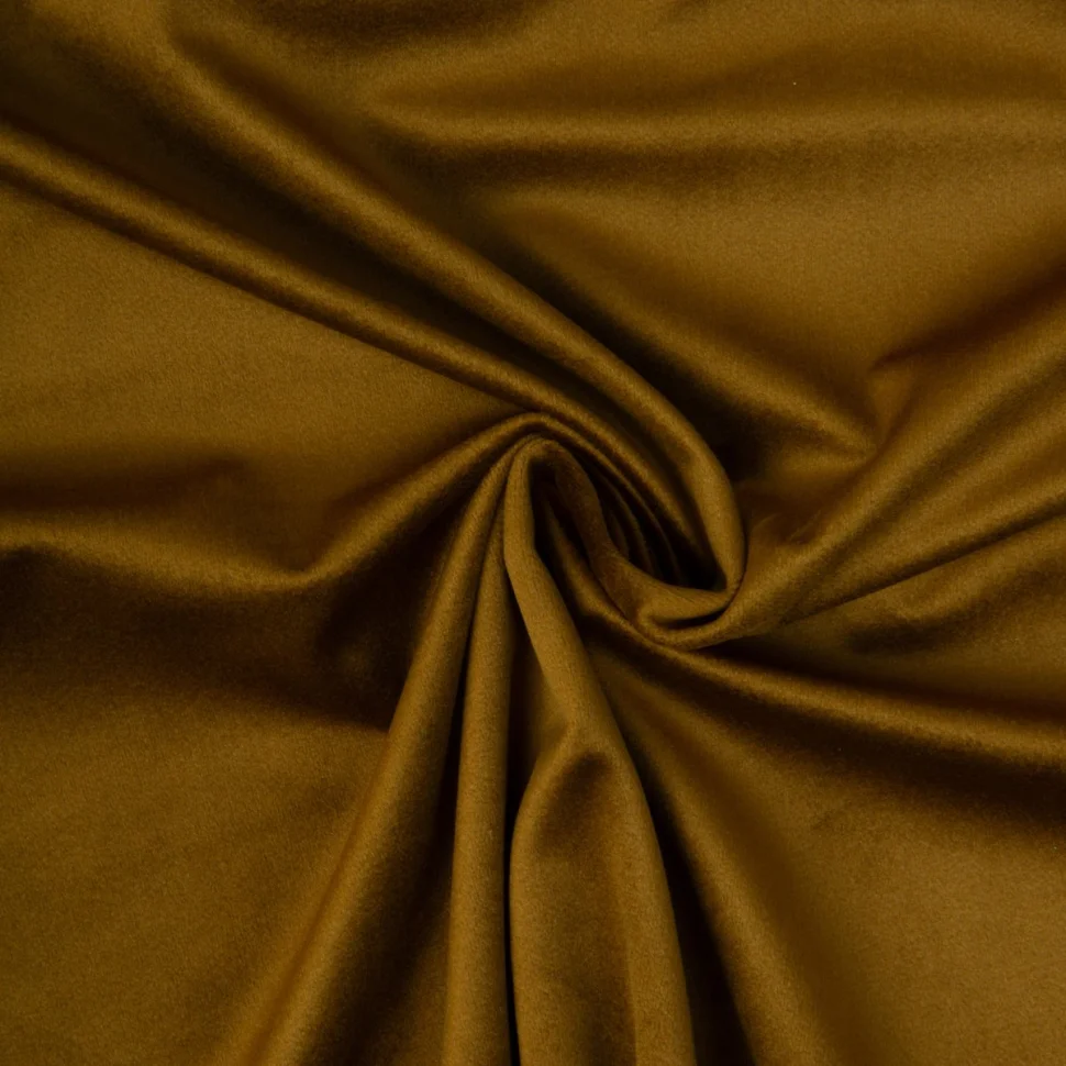 Tissu Velours ras d'ameublement uni Ocre