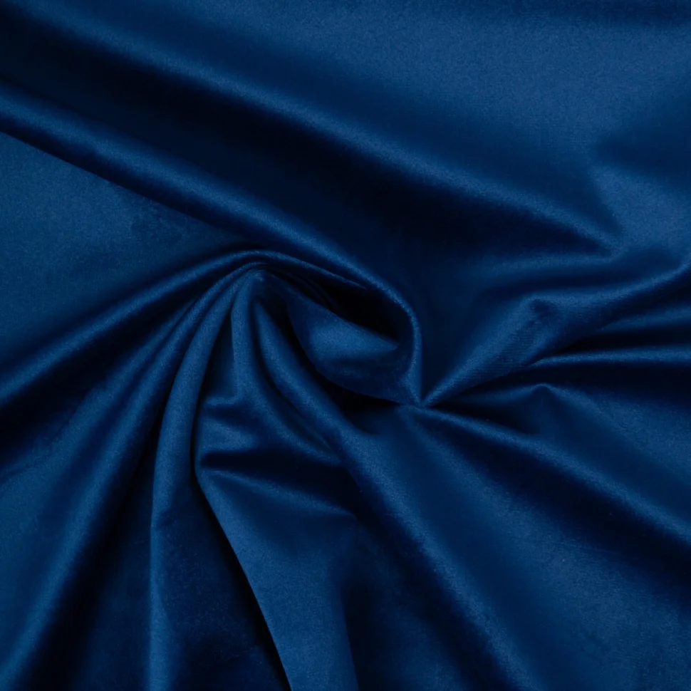 Tissu Velours ras d'ameublement uni Bleu foncé