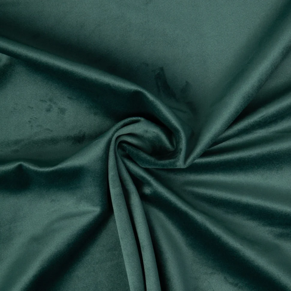 Tissu Velours ras d'ameublement uni Vert canard