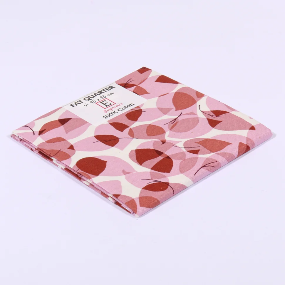 Coupon tissu Coton n°68 Rose - 45 x 55 cm