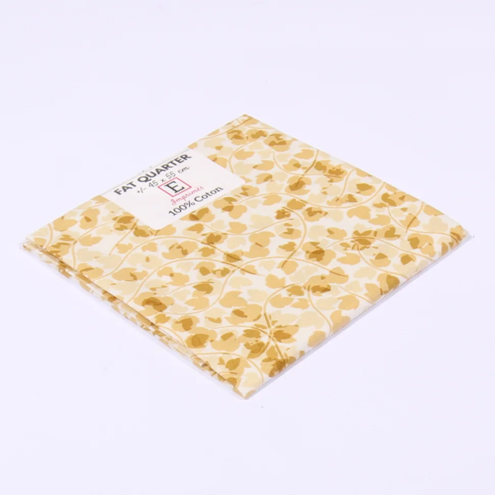 Coupon tissu Coton n°34 Jaune - 45 x 55 cm