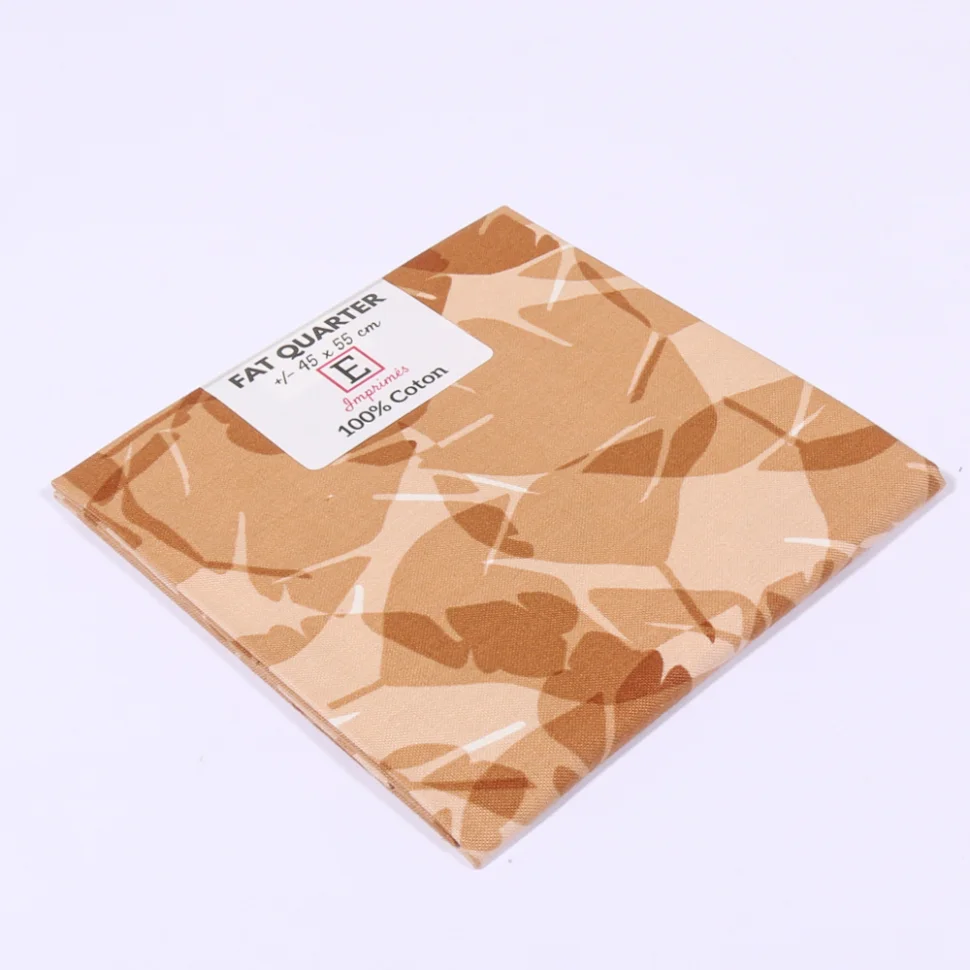 Coupon tissu Coton n°35 Noisette - 45 x 55 cm