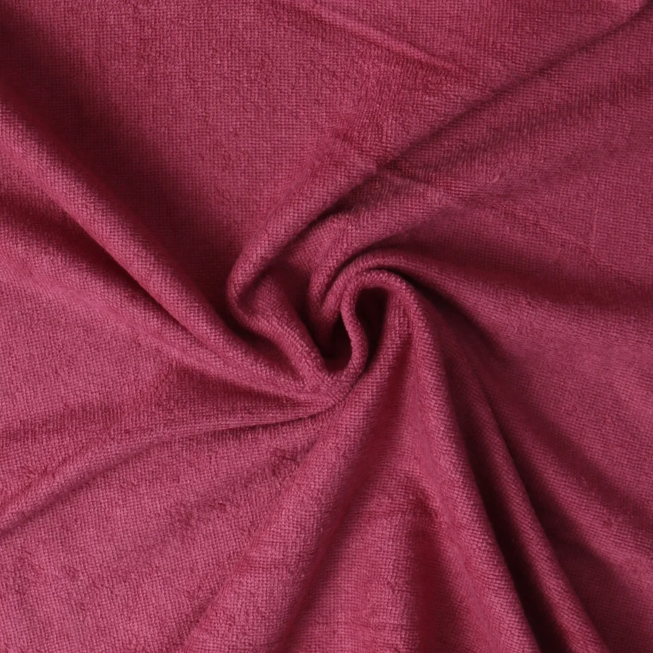 Tissu Micro Eponge Bambou Moélia uni Framboise