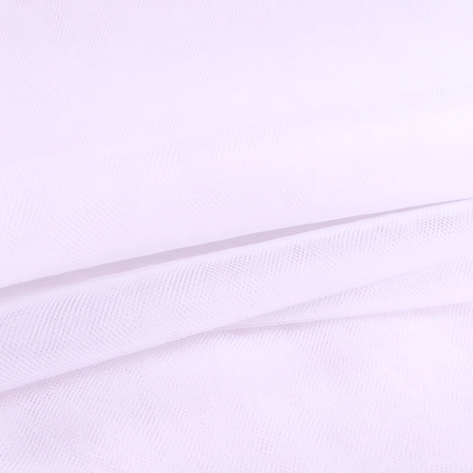 Coupon Tissu Tulle souple grande largeur uni Blanc - Coupon de 130 cm