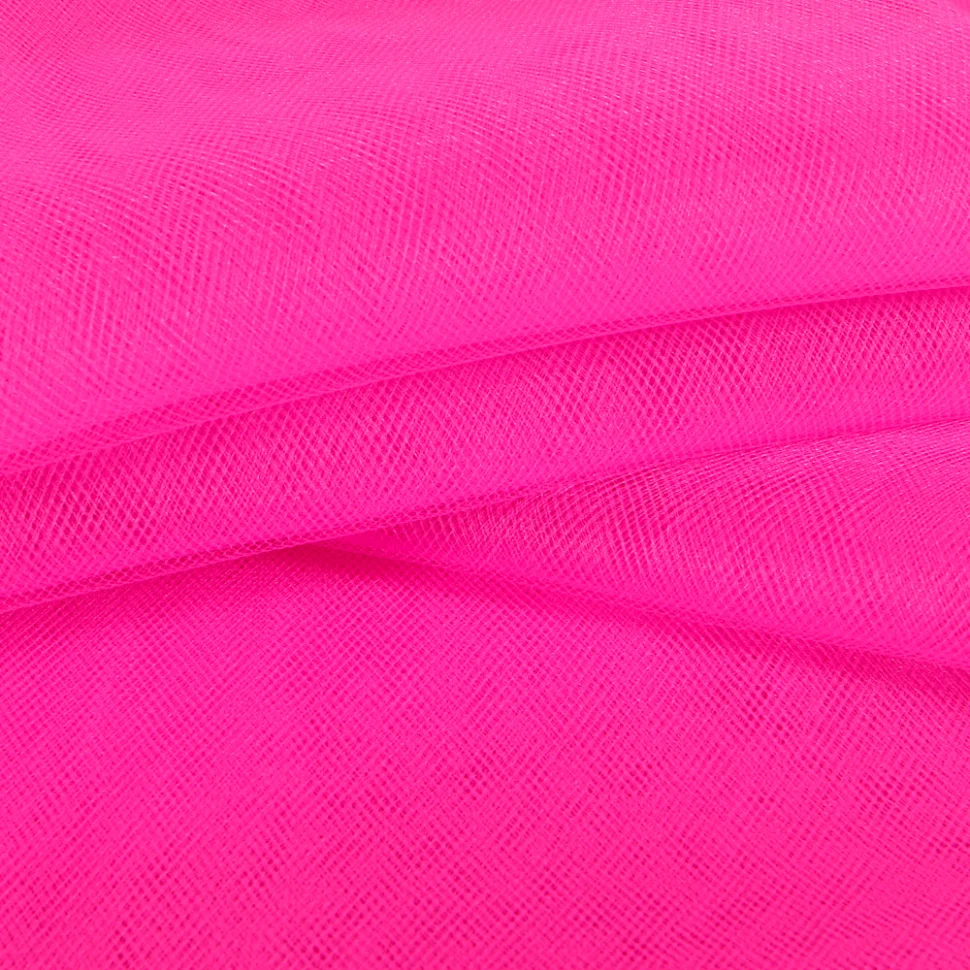 Tissu Tulle souple grande largeur uni Rose fuchsia