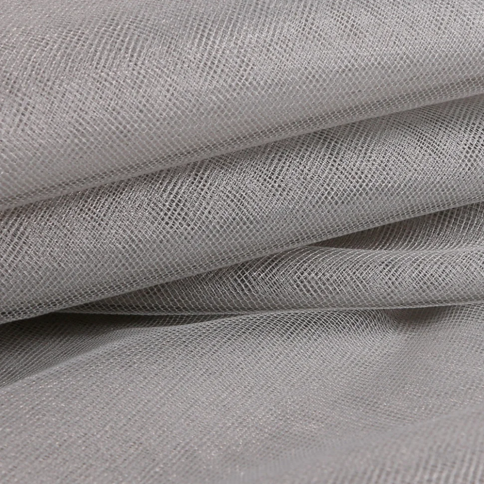Tissu Tulle souple grande largeur uni Gris souris