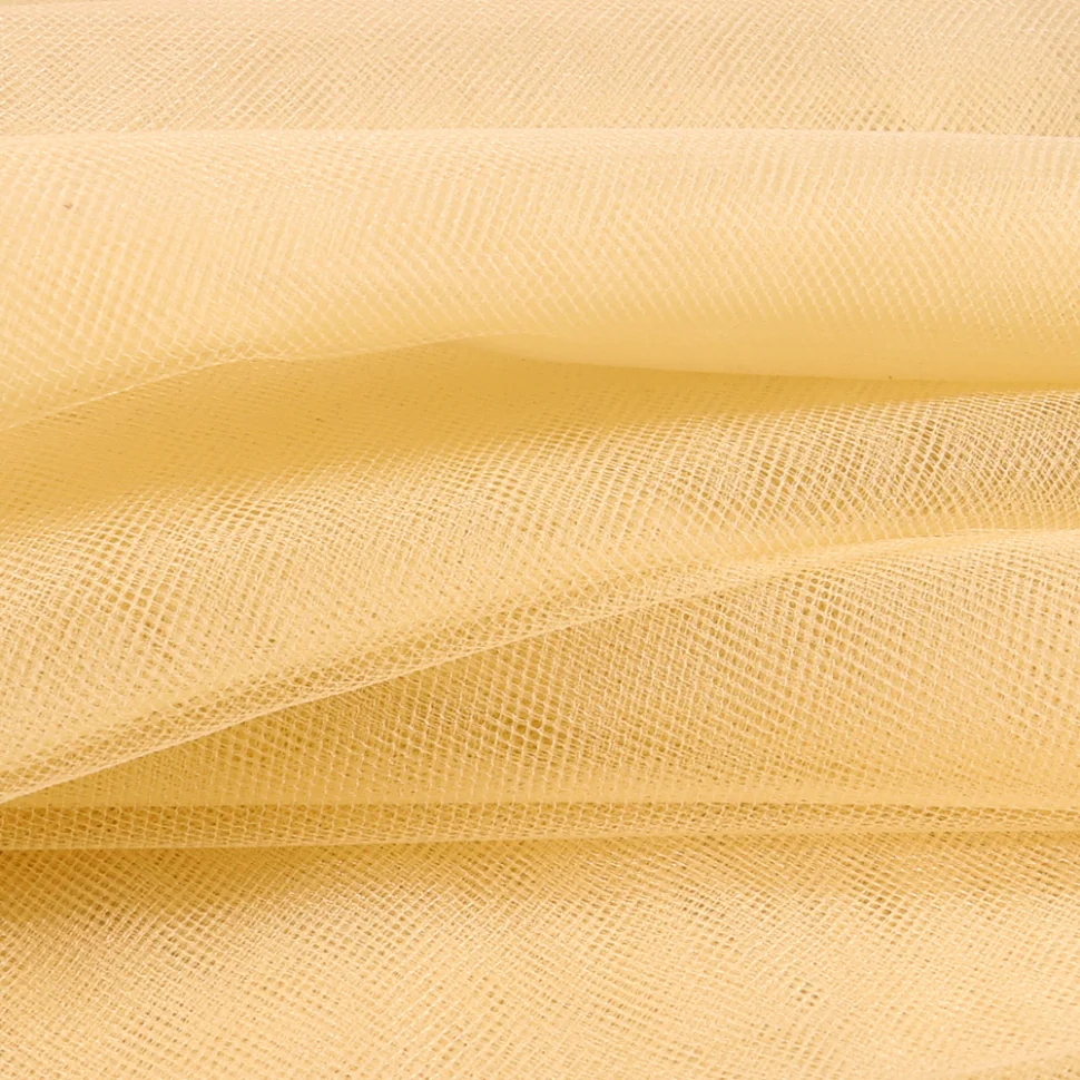 Coupon Tissu Tulle souple grande largeur uni Beige - Coupon de 160 cm