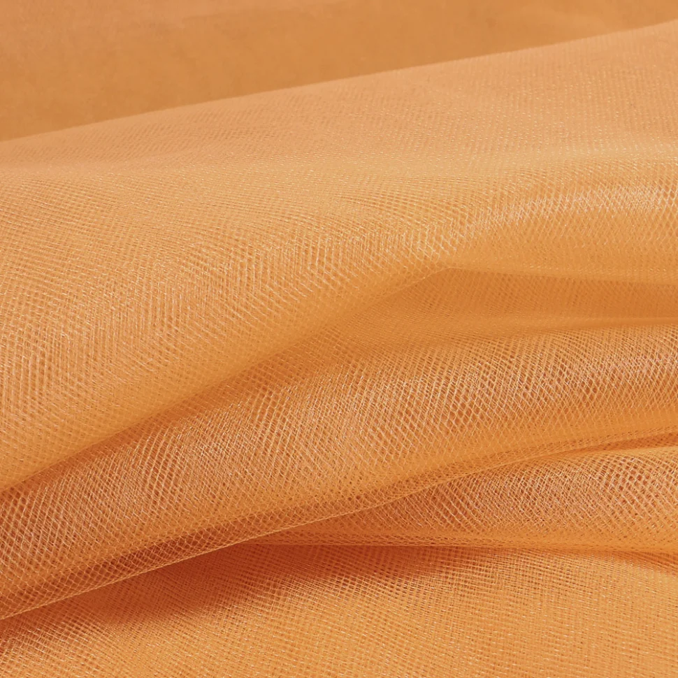 Coupon Tissu Tulle souple grande largeur uni Camel - Coupon de 170 cm
