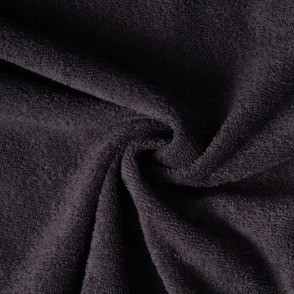Tissu Eponge uni 400 g/m² Noir - Coupon de 3 mètres