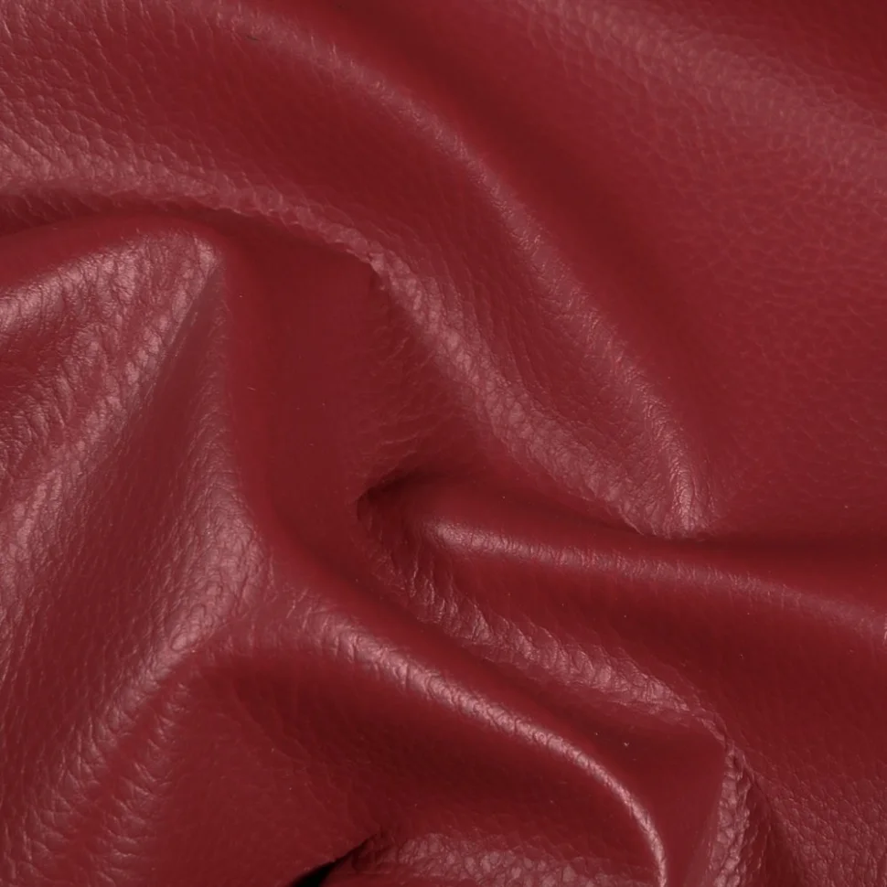 Coupon Simili cuir d'ameublement uni Bordeaux - Coupon de 300 cm