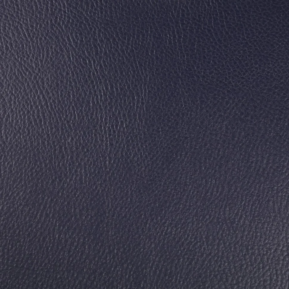 Coupon Simili cuir d'ameublement uni Bleu marine - Coupon de 30 cm