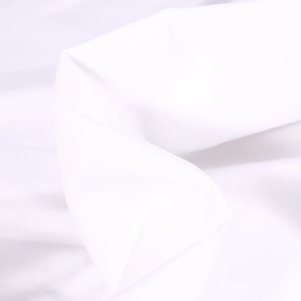 Tissu Popeline de coton mercerisé uni Elise Blanc