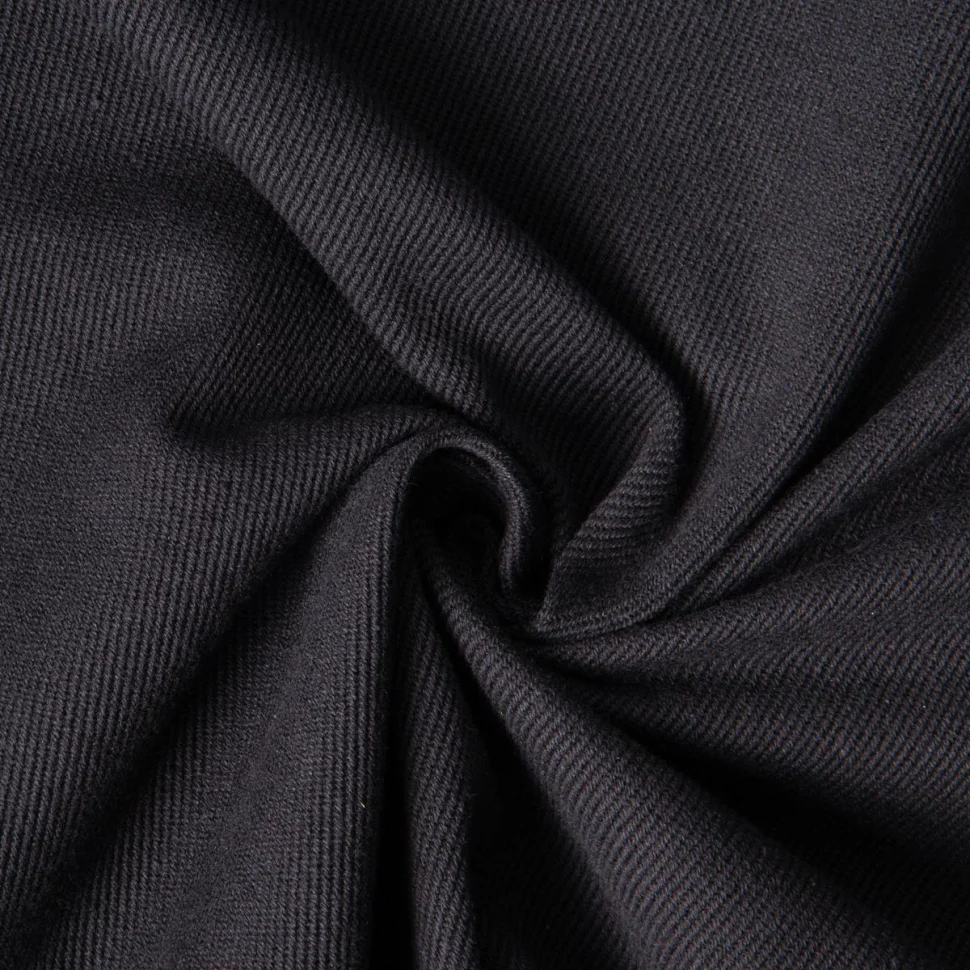 Tissu Coton Sergé d'ameublement Sisal uni Noir