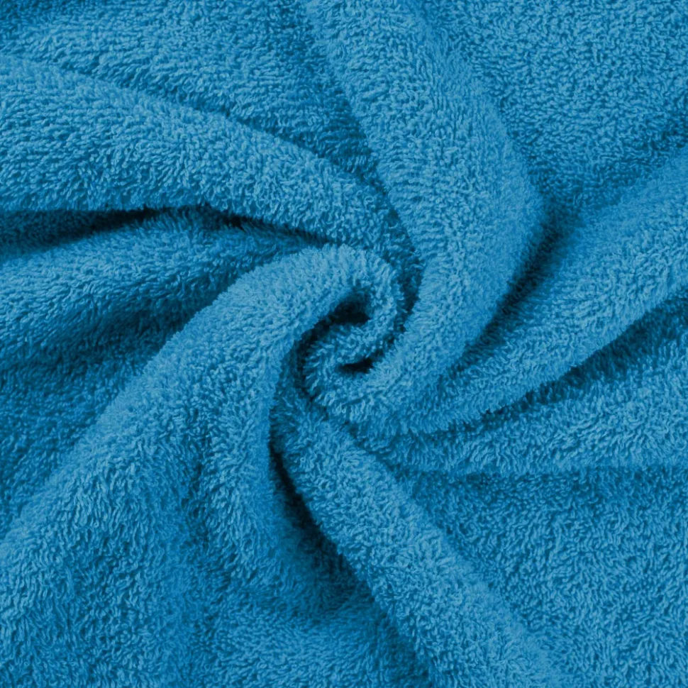 Coupon Tissu Eponge légère 340 g/m² uni Bleu turquoise - Coupon de 20 cm