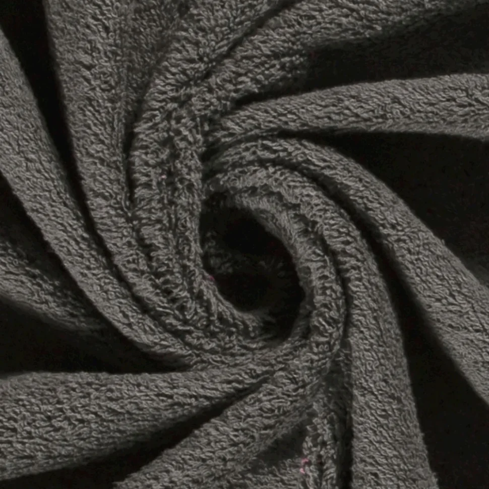 Coupon Tissu Eponge légère 340 g/m² uni Gris anthracite - Coupon de 70 cm