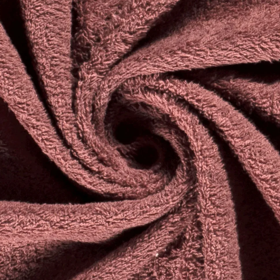 Coupon Tissu Eponge légère 340 g/m² uni Vieux rose - Coupon de 10 cm