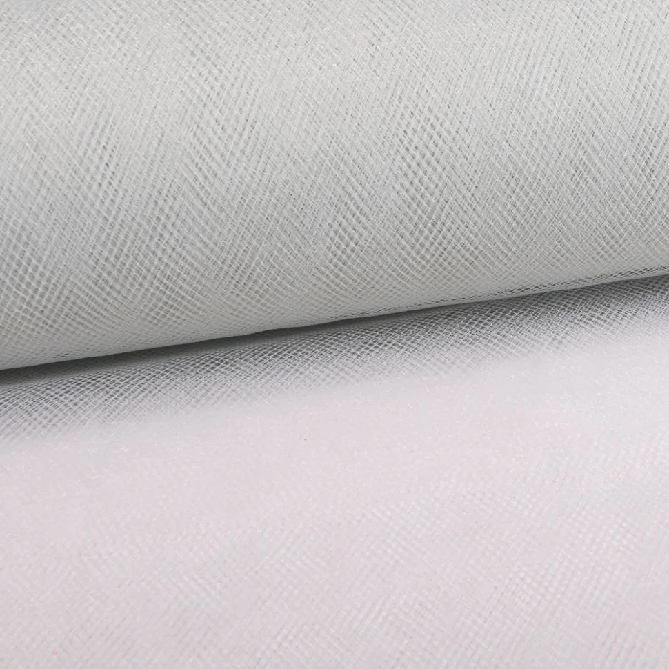 Coupon Tissu Tulle Souple Grande Largeur Gris clair - Coupon de 240 cm