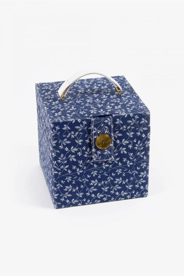 Boite à couture DMC Fleurs Carrée Bleu DMC