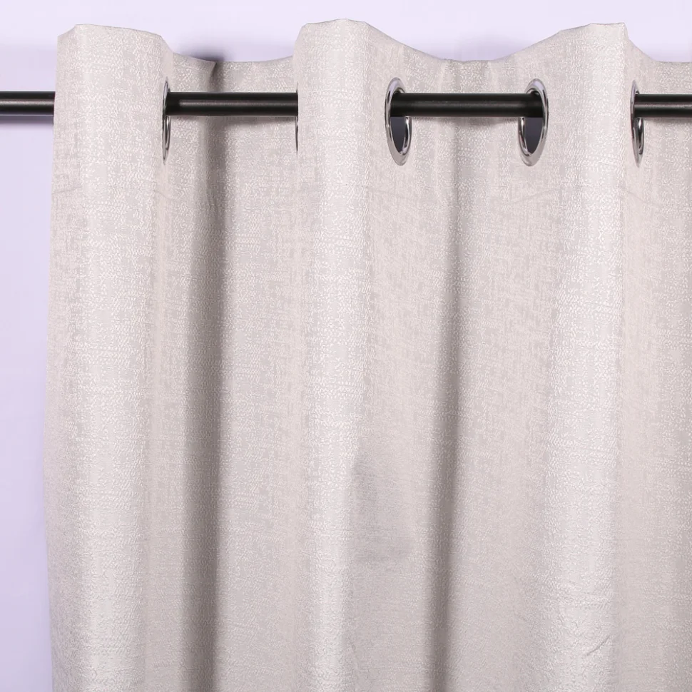 Rideau occultant Craftine 140 x 260 cm Jacquard Limeuil Blanc