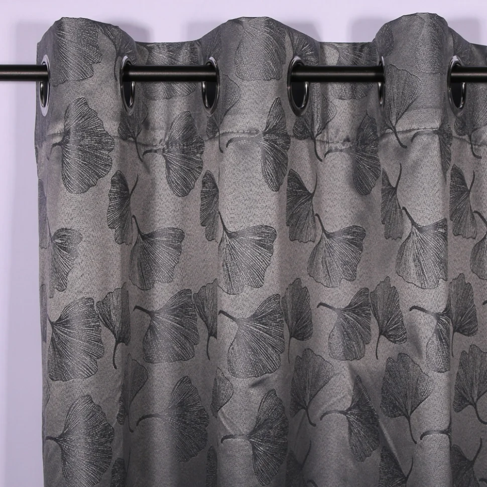 Rideau occultant Craftine 140 x 260 cm Jacquard Moncontour Anthracite