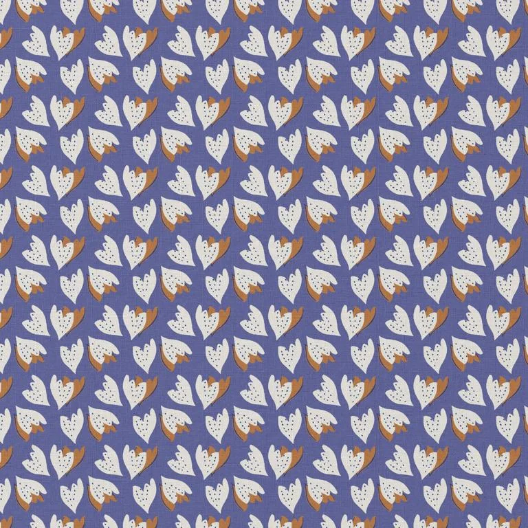 Tissu Coton imprimé Arty Bleu lavande
