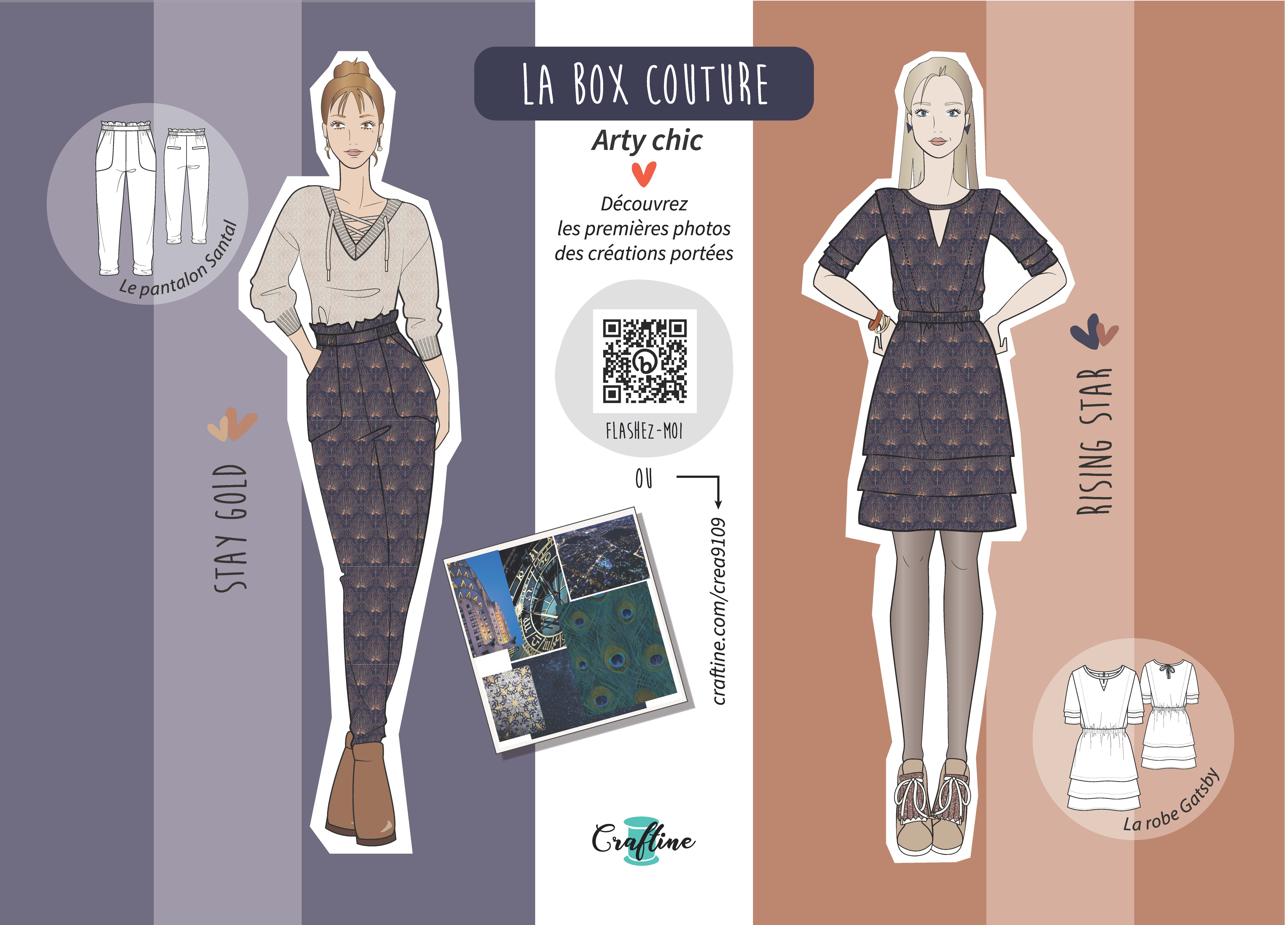 Kit couture débutant - Cécile : Mercerie, tissus et machine à coudre