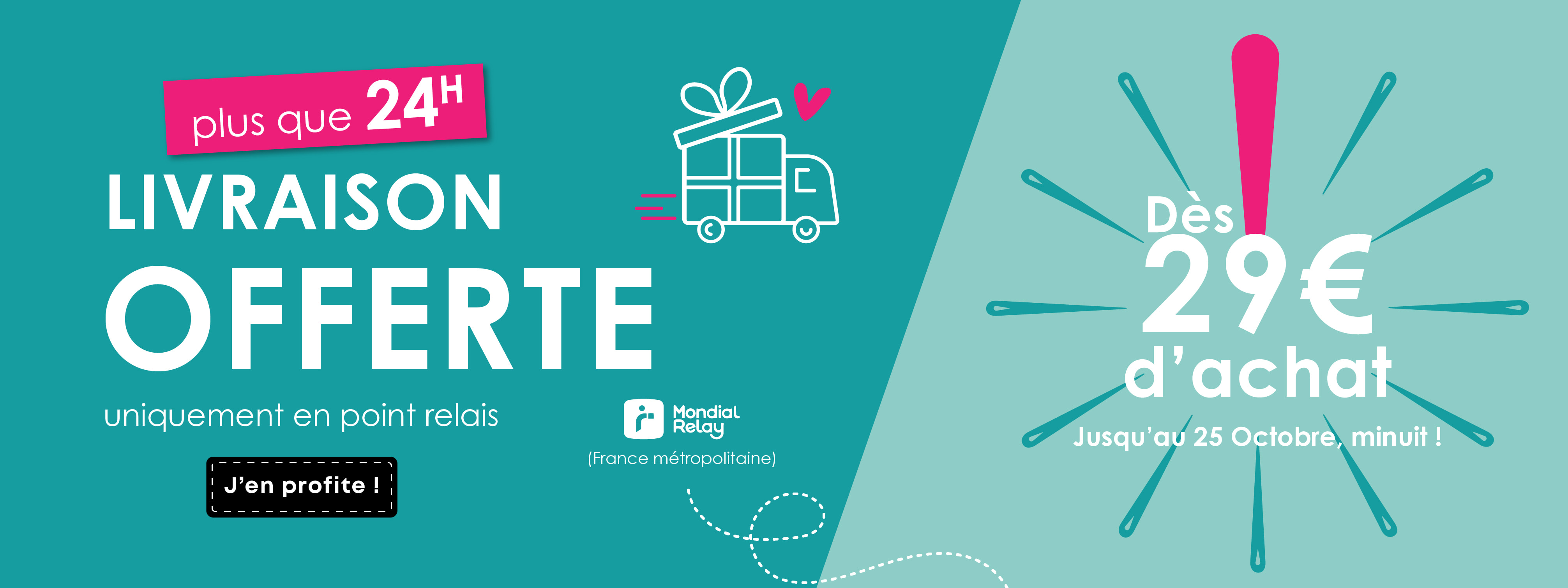 Slide Livraison offerte 24h - octobre 2026